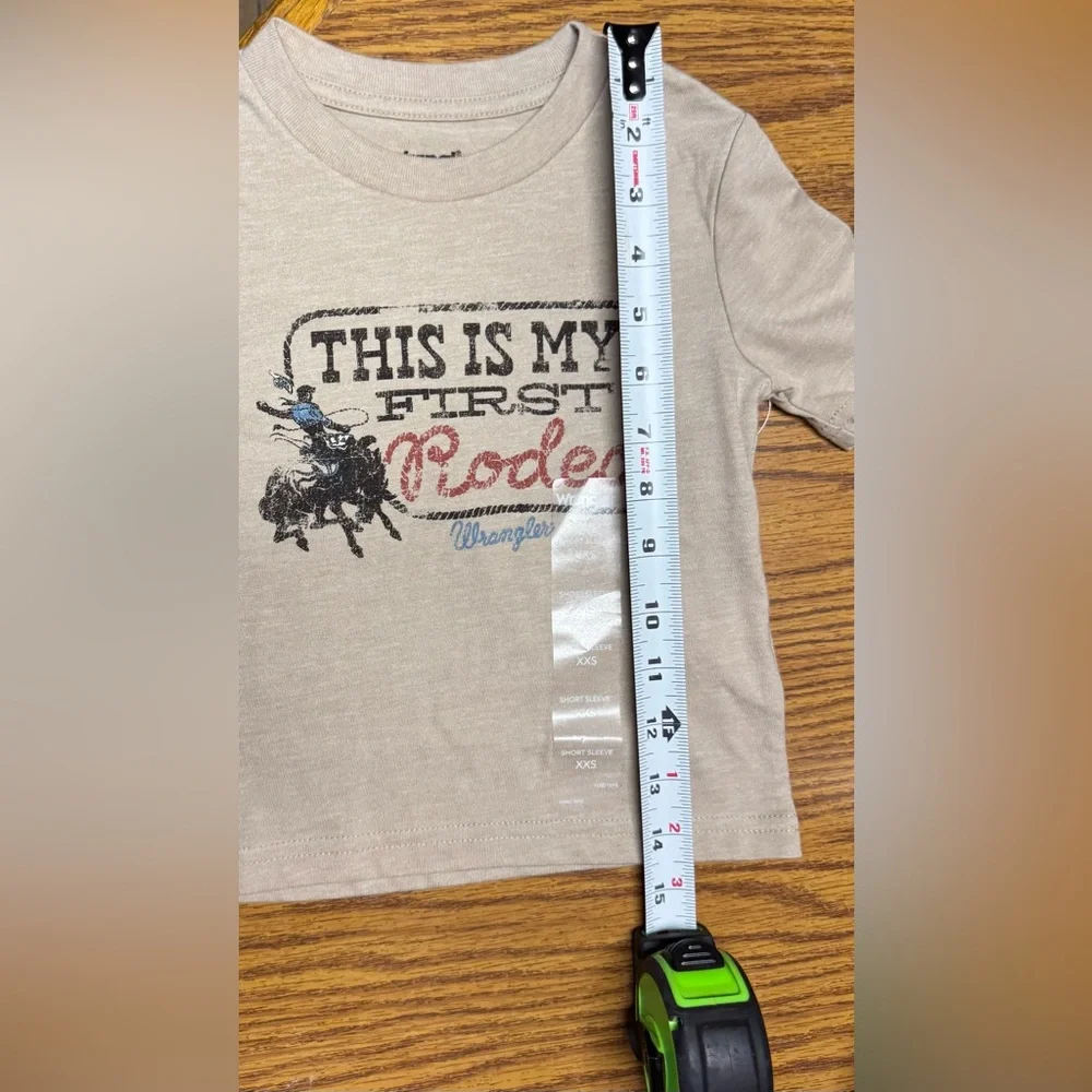 NWT WRANGLER  BOYS' THIS IS MY 1ST RODEO SHORT SLEEVE GRAPHIC T-SHIRT